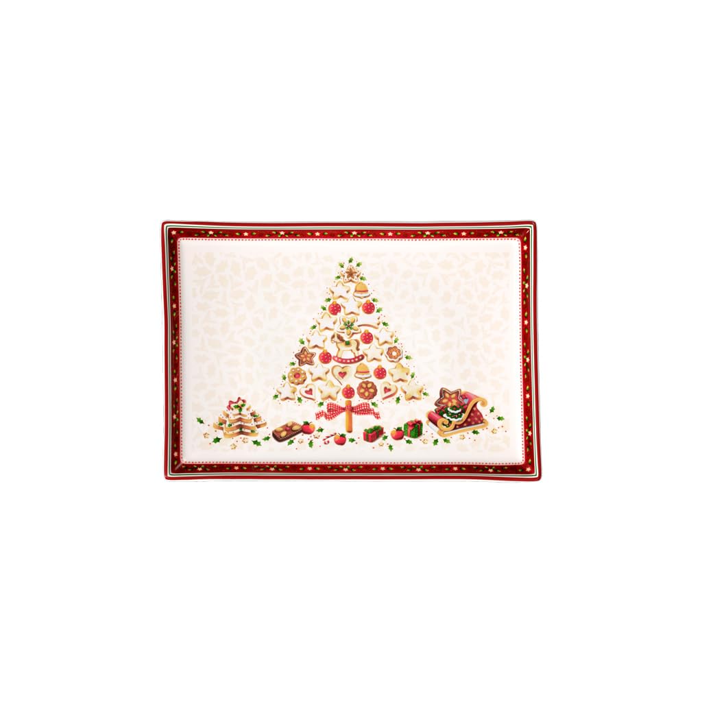 Winter Bakery Delight Rect. cake platter large