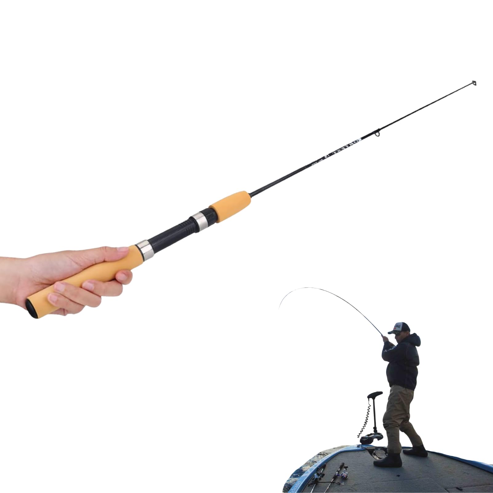 Hominas Telescopic Fishing Rod Portable Mini Pocket Fishing Rod Outdoor fish Rods Tool Comfortable EVA Handle for Travel Saltwater Freshwater Sea