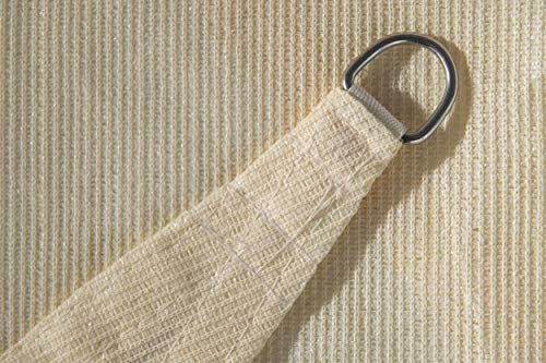 sunnypillow Sonnensegel Rechteckig 2 x 3 m inkl. Befestigungsseilen 100% HDPE | Windschutz | UV Schutz | atmungsaktiv | Sonnenschutz für Garten Terrasse und Balkon | Beige – Bild 4