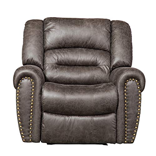 ANJ Electric Recliner Chairs W/Breathable Bonded Leather, Overstuffed