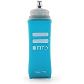 FITLY Soft Flask - Shrink As You Drink Soft Water Bottle for Hydration Pack - Folding Water Bottle Ideal for Running, Hiking, Cycling, Climbing & Rigorous Activity