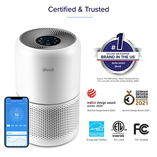 LEVOIT Air Purifiers for Home Bedroom H13 True HEPA Filter for Large