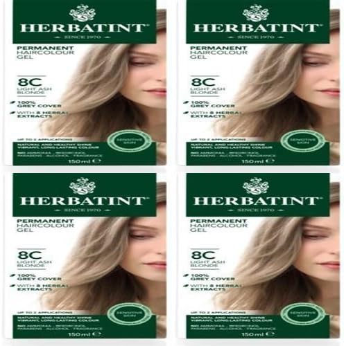(4 PACK) - Herbatint 8C Light Ash Blonde | 150ml | 4 PACK - SUPER SAVER - SAVE MONEY