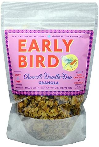 Early Bird Granola (Choc-a-doodle-doo- Granola with Dark Chocolate and Coconut- 12 Oz (1 Pack)
