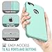 For iPhone 7 Case - MoKo Slim Fit Shockproof Liquid Silicone Gel Rubber Protective Case Soft Touch Back Cover for Apple iPhone 7 2016, Sea Blue (Mint Green)