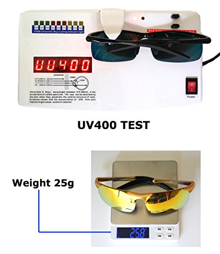 MOTELAN Men's Polarized Sunglasses for Driving Fishing Golf Metal Glasses UV400 Golden