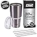 Chief 30oz Stainless Steel Tumbler Bundle With Premium Quality 18/8 Stainless Steel Insulated Tumbler Cup + 4 Stainless Steel Straws + Straw Cleaner