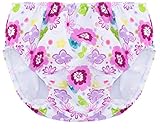 SunBusters Girl's Reusable Swim Diapers, Poppyberry, 4T