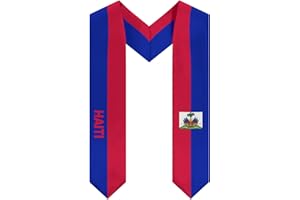 Haiti Flag Cool Graduation Stole Shawl Sash Honor For Study Aboard International Students