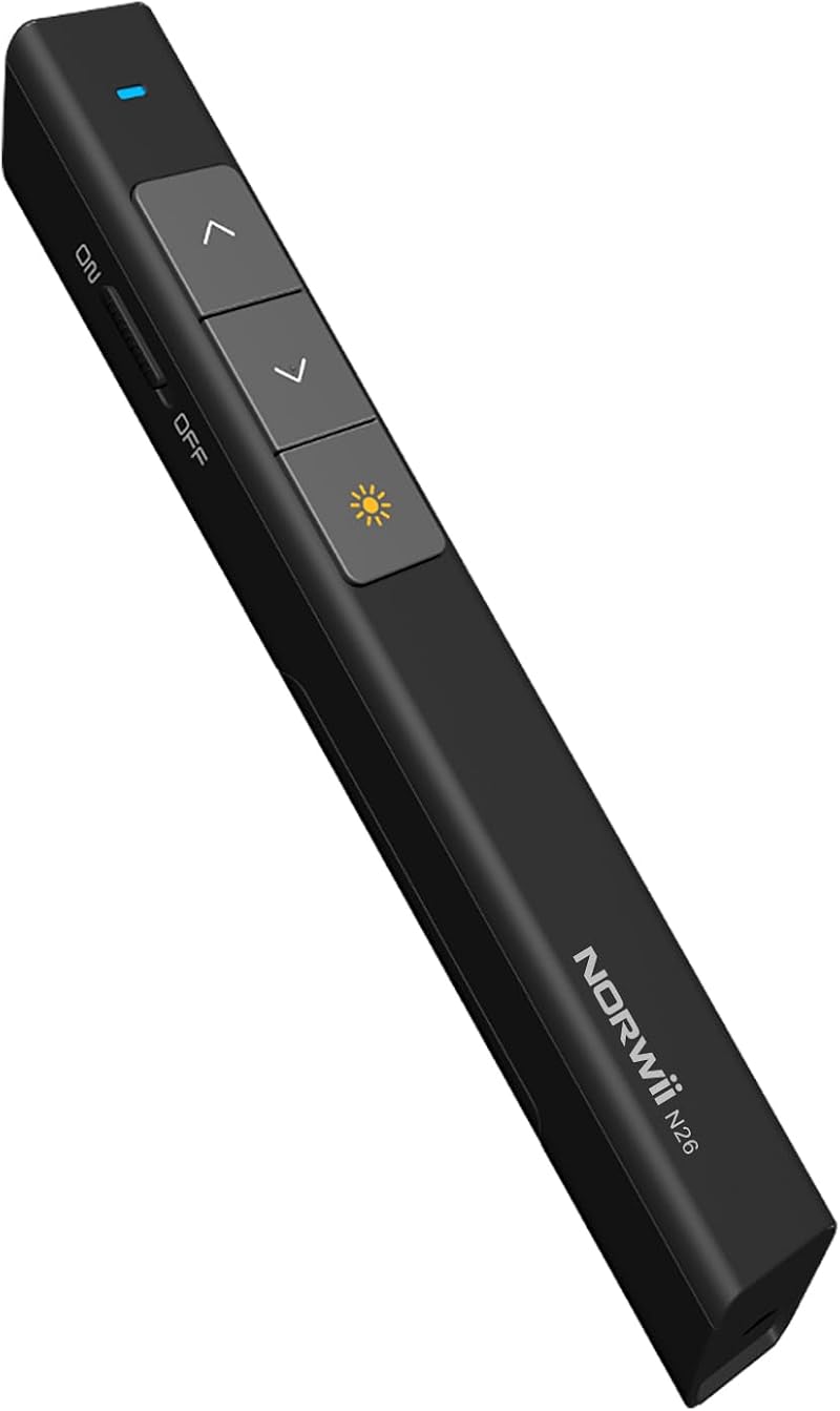 Norwii N26 Presentation Clicker 330FT 100M 2.4GHz Wireless Presenter