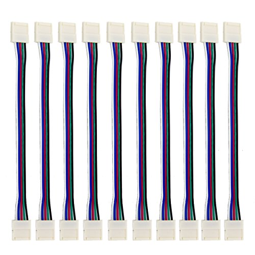 Wowled 10 x 5 pin 5050 rgbw led strip light pcb adapter…