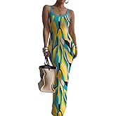 HTD Women Summer Sexy Maxi Bodycon Long Dress Casual Slip Dresses