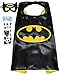 Superhero Costume and Dress Up for Kids - Satin Cape and Felt Mask (Batman)