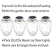 Hanging Solar Fariy Jar Lights,6 Pack Large Size Glass Mason Jar Solar Powered 30 LED String Fairy Firefly Lantern Lights for Outdoor Patio Garden Yard Fence Wedding Table Decoration Lights