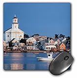 3dRose USA Cape Cod Massachusetts Provincetown Harbor and Town Mouse Pad (mp_192153_1)