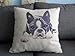 Decorbox Cotton Linen Square Decorative Throw Pillow Case Cushion Cover Cute Dog 18