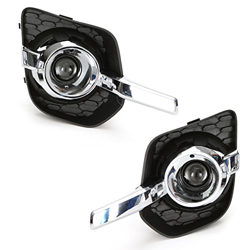 LEDIN for 2010-2015 Chevrolet Equinox Projector Fog Driving Lights Kit with Bezel Wire Harness Bulbs
