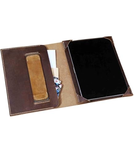 Amazon.com: Handcrafted Rugged Leather Folio Cover Case for