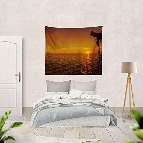 Westlake Art - Sunset Sea - Wall Hanging Tapestry - Picture Photography Artwork Home Decor Living Room - 68x80 Inch (77B3D)