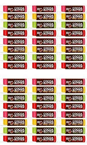 96 Pack Natureâ€™s Bees Cocoa Butter Lip Balm Tubes Moisturizer All Natural Chap Treatment (96 pack)