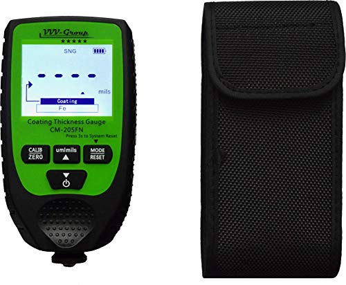 Digital Coating Thickness Gauge CM-205FN / Automatic Thickness Paint Meter for Ferrous and Non-Ferrous Metals (CM-205FN)