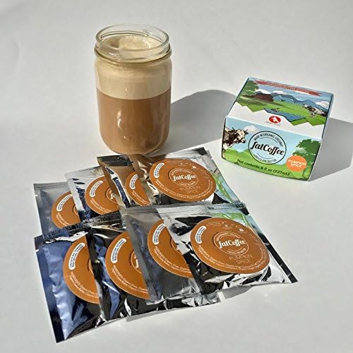 fatCoffee - Organic, 100% Grass-Fed Butter to Power Your Coffee - fatCoffee, 8 packets, Pumpkin Spice