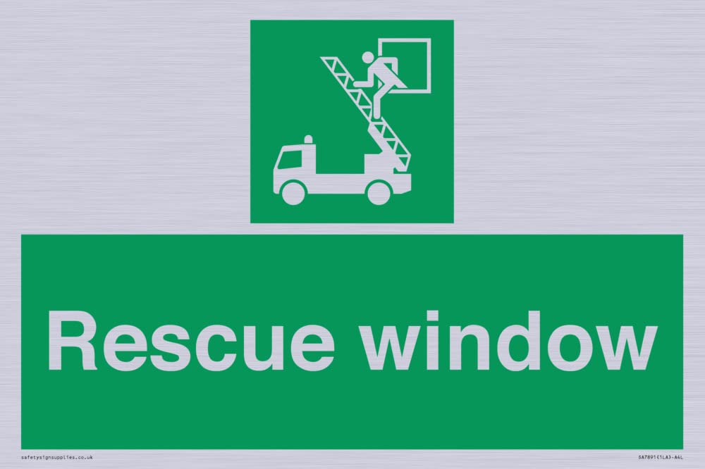 Rescue window Sign - 300x200mm - A4L