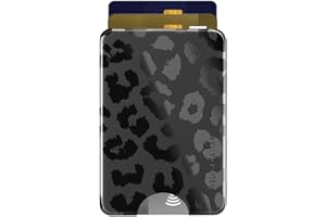 VELVET CAVIAR compatible with MagSafe Wallet Women - Magnetic Card Holder for iPhone 16/15/14/13/12 or Phone Cases compatible with MagSafe - Black Leopard (Holds 1-3 Cards)