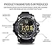 ROADTEC Sport Smart Watches for Men,Bluetooth 4.0 Fitness Tracker Watch 5ATM IP67 Waterproof Support Call SMS Notification Pedometer Remote Camera for iOS Android (Black)