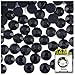 The Crafts Outlet 144-Piece Flat Back Acrylic Round Rhinestones, 8mm, Jet Black