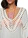 Avidwash Women's Crochet Coverup, Rainbow Tassels U Backless Beach wear for swimsuits bikini, white