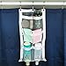 Evelots Quick-Dry Hanging Shower Caddy with Dispenser, 5 Pockets, White