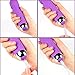 Cordless Wand Massager, PPW Handheld Massager for Neck and Back with 20 Modes and 8 Power Speeds, Wireless Rechargeable Waterproof Silicone Massager Purple