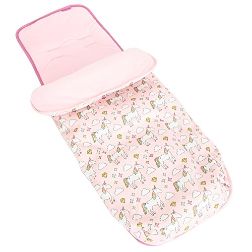 My Babiie Luxury Pink Unicorns Fleece Lined Footmuff Cosytoes That