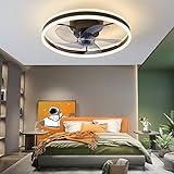 monard Ceiling Fans with Lights, 19.7" Low Profile