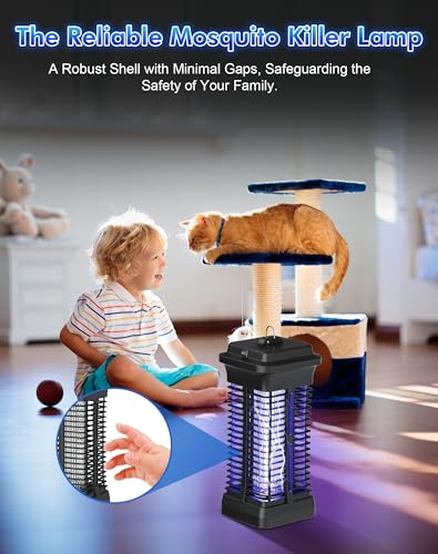 Regevo Electric Insect Killer, 6 W 1000 V UV Light Mosquito Lamp - Energy Saving, Environmentally Friendly, Quiet and Safe, for Bedroom, Living Areas and Indoor Use