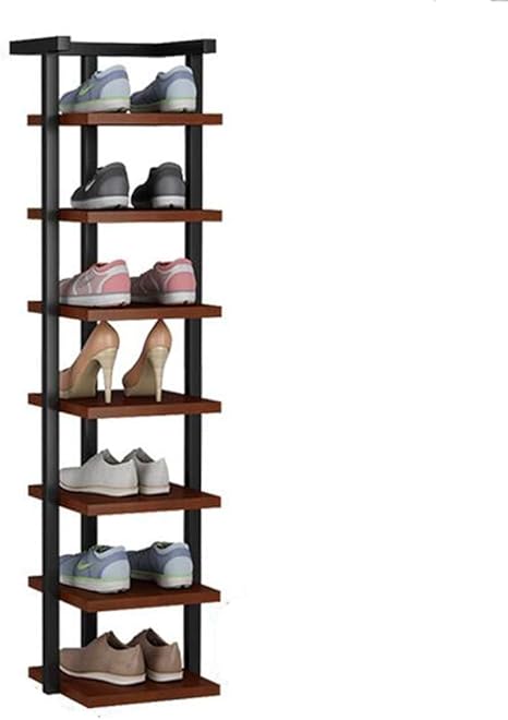 Amazon Co Jp 靴棚細長い扉の角バルコニー玄関玄関収納スタンド木製棚オーガナイザーホルダー サイズ 7段 文房具 オフィス用品