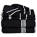 Lavish Home 8PC Bathroom Towels Set - 575GSM 100% Cotton Bathroom Essentials with 2 Bath Towels, 2 Hand Cloths, 2 Wash Cloths, and 2 Fingertip Fabric for Shower, Gym, Dorm and Spa (Black)