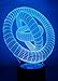 3D Ring Night Light LED Illusion Lamp Bedside Desk Table Lamp, Loveboat 7 Color Changing Lights with Acrylic Flat & ABS Base & USB Charger as Home Decor and A Best Gift (Rings-in-Rings)