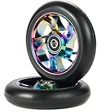 Kutrick 100mm Pro Stunt Scooter Replacement Wheels with ABEC 9 Bearing Come with Complete 2pcs