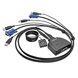 Tripp Lite 2-Port USB VGA Cable KVM Switch with Cables & USB Peripheral Sharing, 2048 x 1536 (B032-VU2)