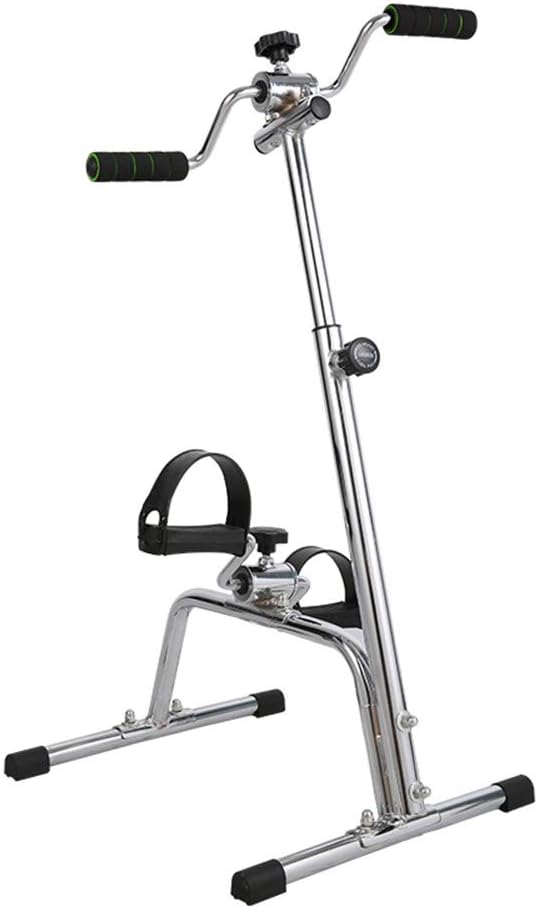 JFJL Pedal Exerciser, Adjustable Fit Sit Arm Leg Exercise Peddler Machine Indoor Fitness Bicycle Physical Therapy Machine for Seniors and Elderly