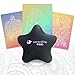 Serenilite Firm Star Stress Ball and Hand Therapy Gel Squeeze Exercise Ball - Great for Anxiety and Hand Strengthening - Optimal Stress Relief (Jet Black Star)