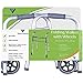 Vaunn Medical Two Button Folding Walker with Wheels, Adjustable Height and Detachable Legs