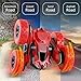 BIG HOUSE Remote Control Car, 1/28 Scale RC Car Double Sided 360° Rotating 4WD Stunt Cars 2.4 GHz Off Road Electric Race High Speed Toys Cars as Christmas Xmas New Year Gifts for Kids (Red Stunt Car)