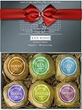 ArtNaturals Bath Bombs Gift Set - Ultra Lush Essential Oil - Handmade Spa Bomb Fizzies - Organic and Natural Ingredients, Shea Butter for Moisturizing Dry Skin Relaxation in a Box, 4.1 oz, 6 Count