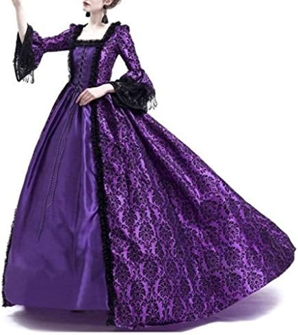 ロング ワンピース レディース プリンセス レース スイング 宮廷服 中世期 貴族風 お姫様 レトロ パーティードレス 王族服 ゴスロリドレス 豪華 オペラ声楽 演劇 発表会 演奏会 プロム 舞台 フォーマル 洋装 洋服 ハロウィン コスプレ衣装 B07xg3w24p 1 492円