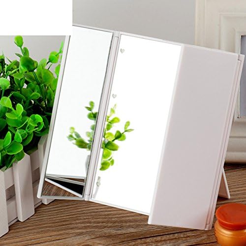 LEDcosmetic mirror/Portable portable folding mirror with lamp/ table-large mirror/ Western style dressing mirror-A