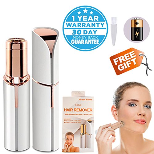 Facial painless hair removal epilator for women included 1 x aa b…
