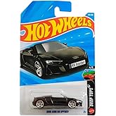 Hot Wheels 2019 Audi R8 Spyder [Black] Drop Tops 4/5, 130/250, 1:64 Scale Diecast Toy Vehicle